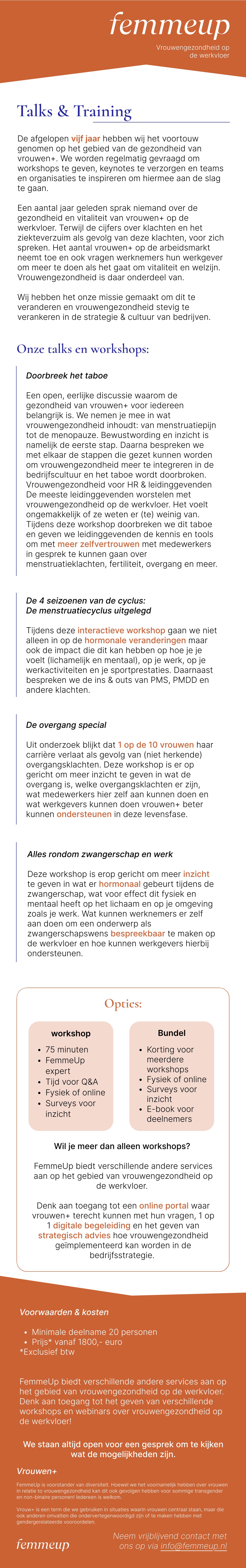 Flyer - Talk & Training